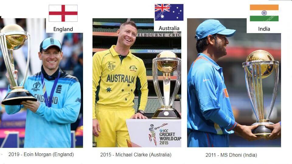 ICC Cricket World Cup Fifty Overs Winners List 1975 to 2019